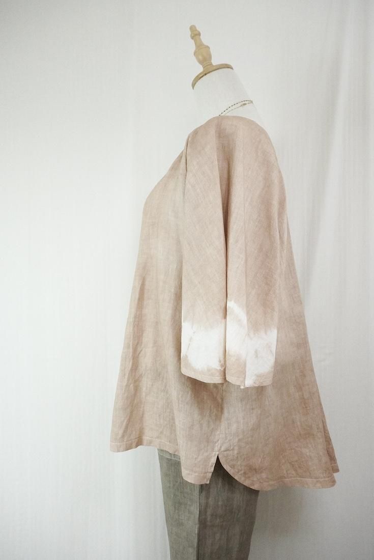 French Linen Flare Cardigan Cafelate
