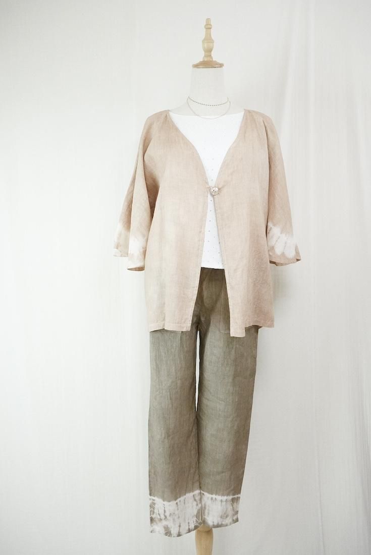 French Linen Flare Cardigan Cafelate
