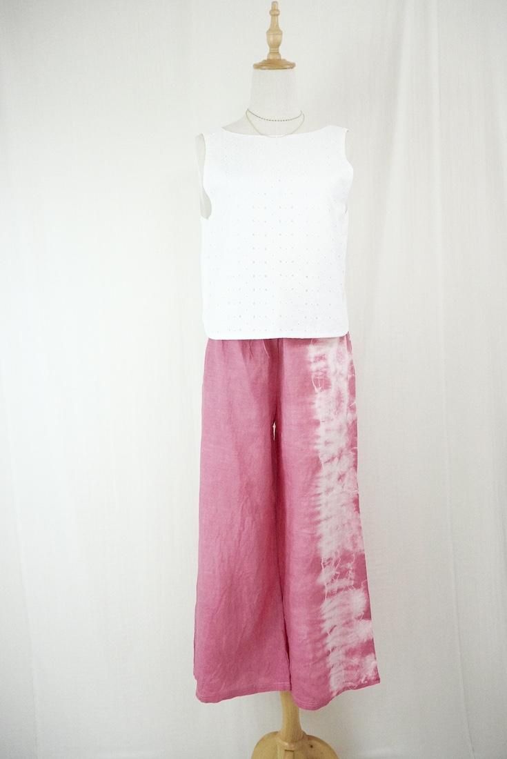 Frenh Linen Relax Pants Bougainvillea