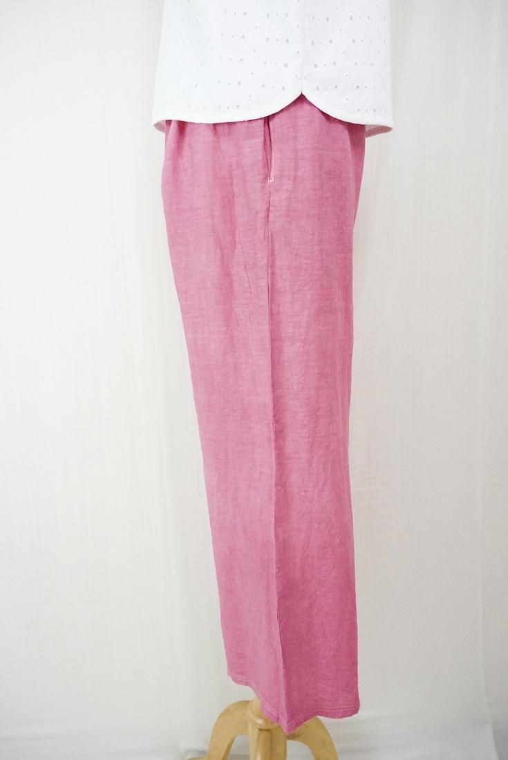 Frenh Linen Relax Pants Bougainvillea