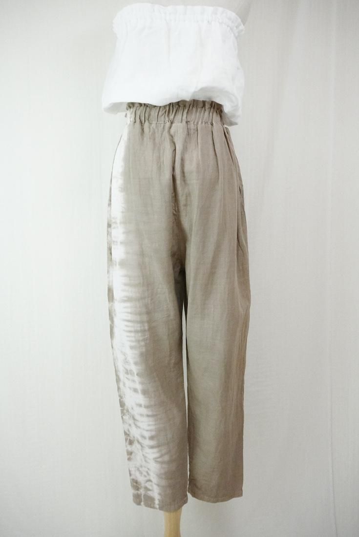 W gauze Lazy Pants Greige
