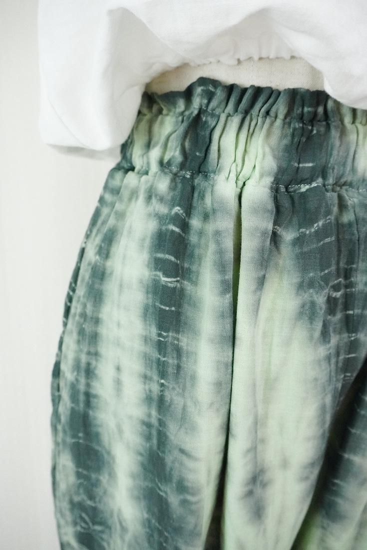 W gauze Lazy Pants Babyleaf x Black