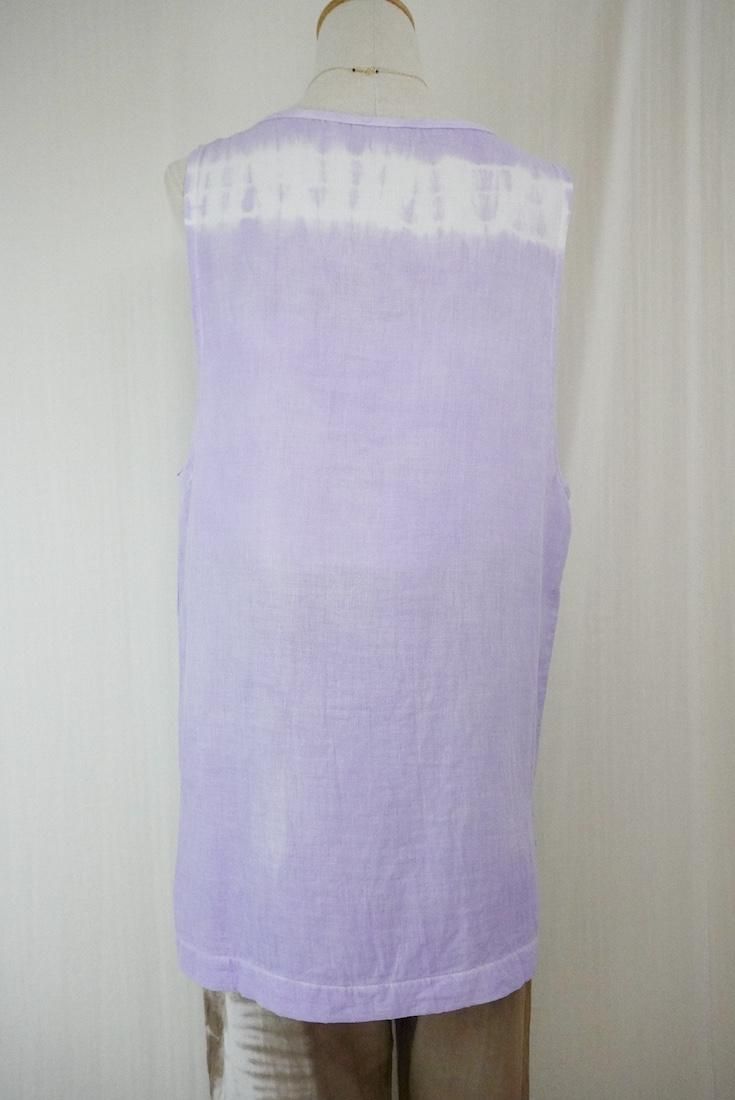 W gauze 2Way Big tank Lilac