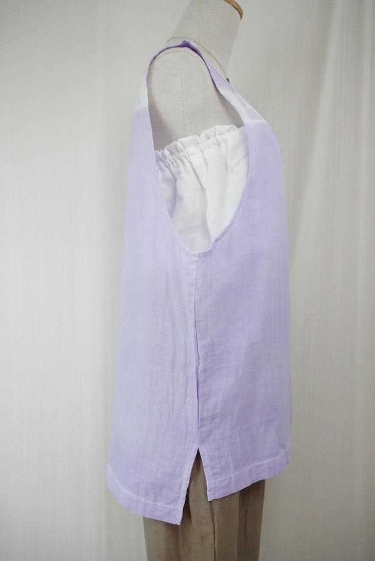 W gauze 2Way Big tank Lilac