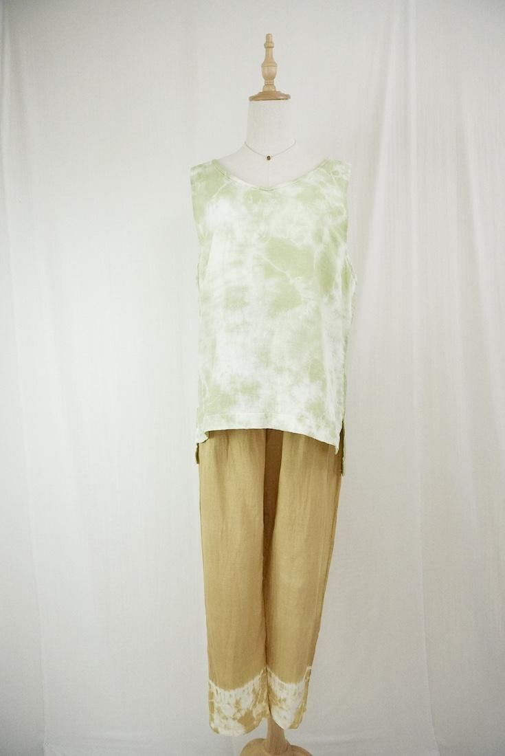 W gauze 2Way Big tank Olive