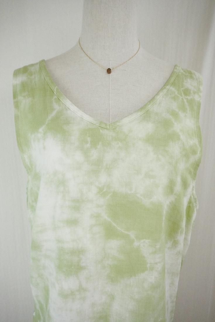 W gauze 2Way Big tank Olive
