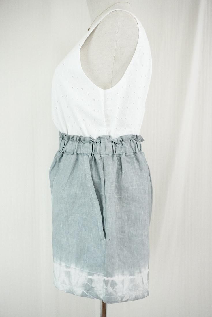 Japan Linen  Easy Shorts Gray