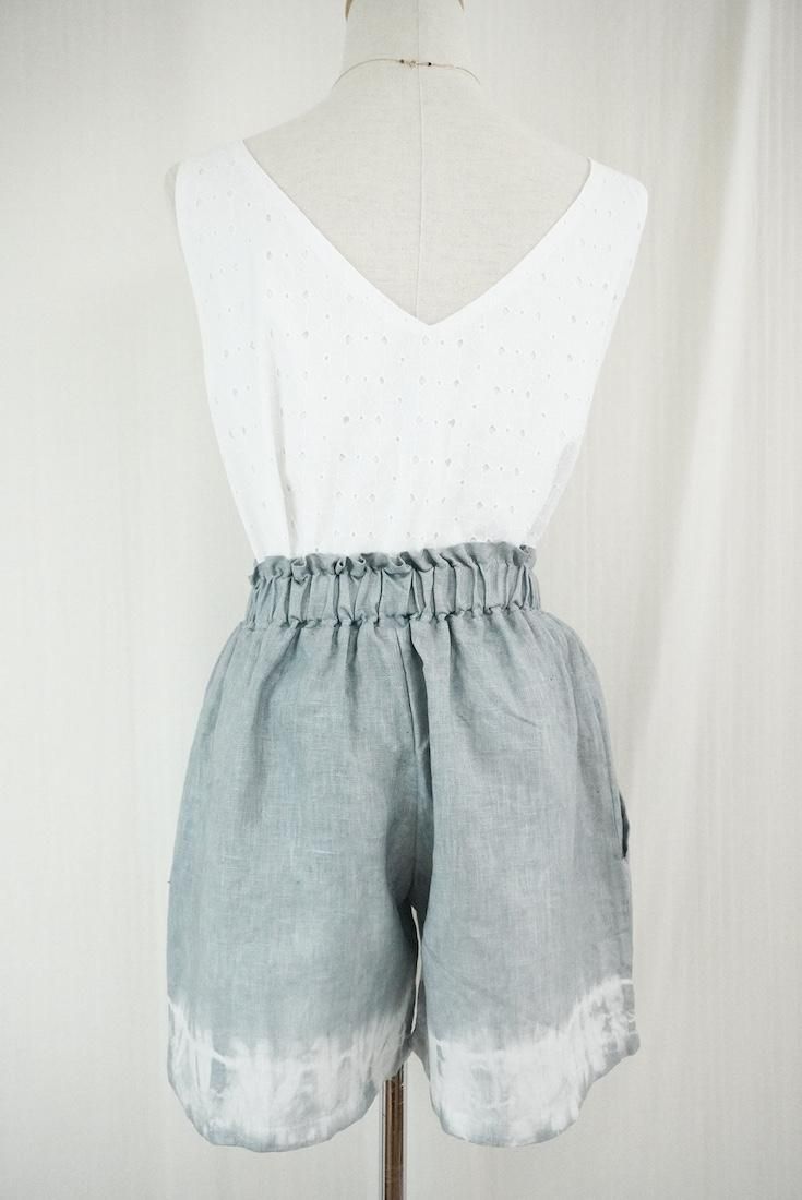 Japan Linen  Easy Shorts Gray