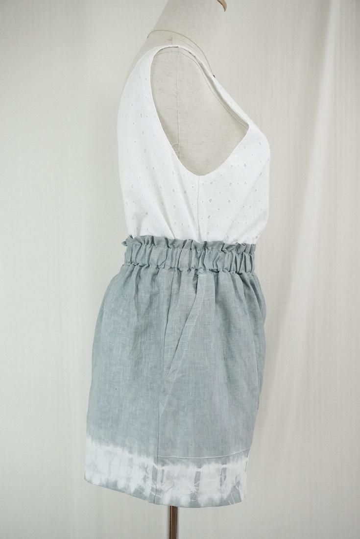 Japan Linen  Easy Shorts Gray