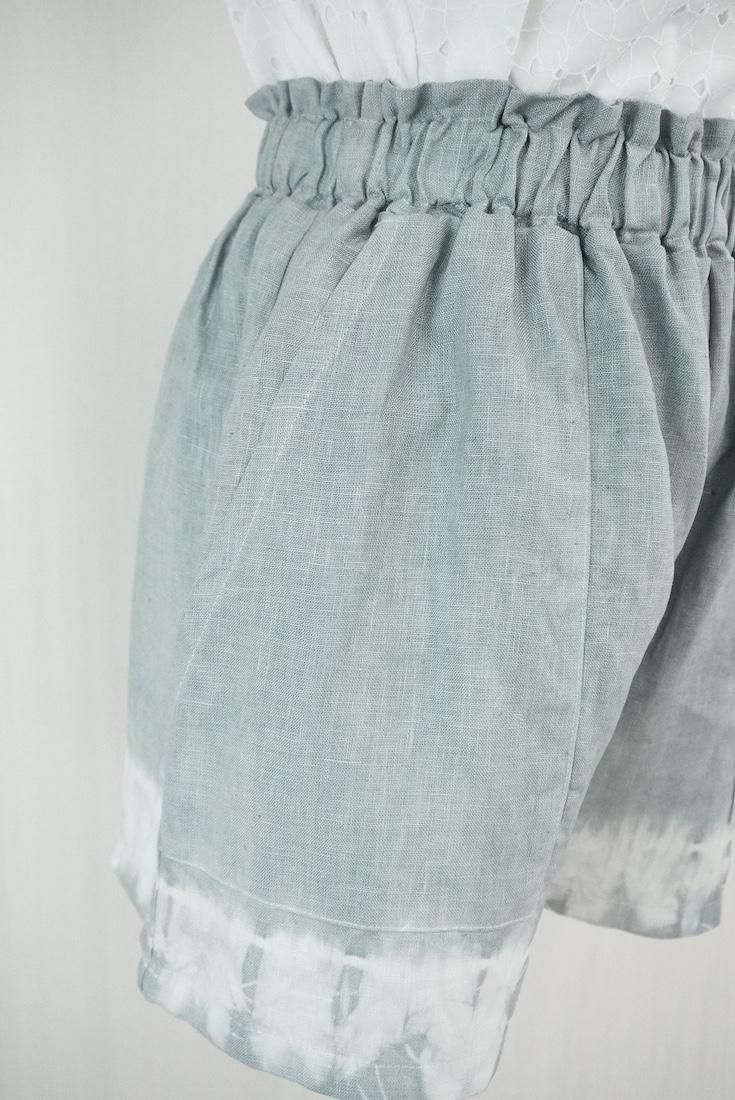 Japan Linen  Easy Shorts Gray