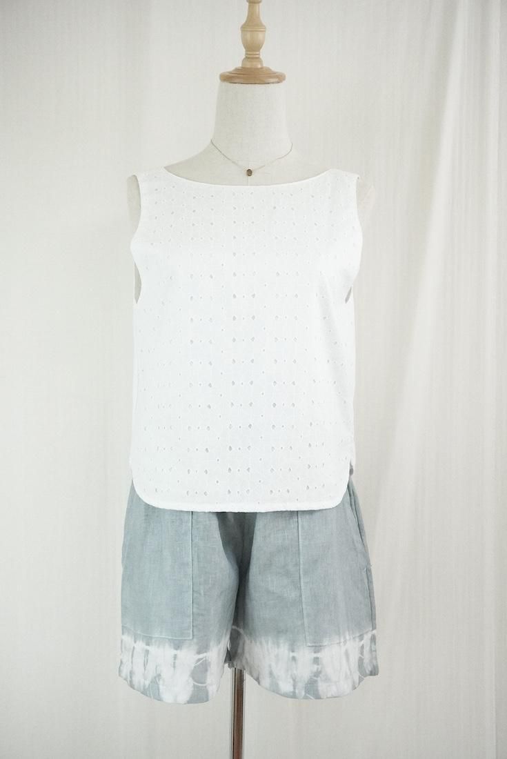 Japan Linen  Easy Shorts Gray
