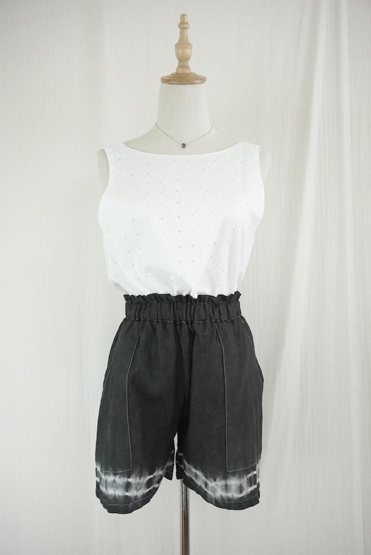 Japan Linen  Easy Shorts Black