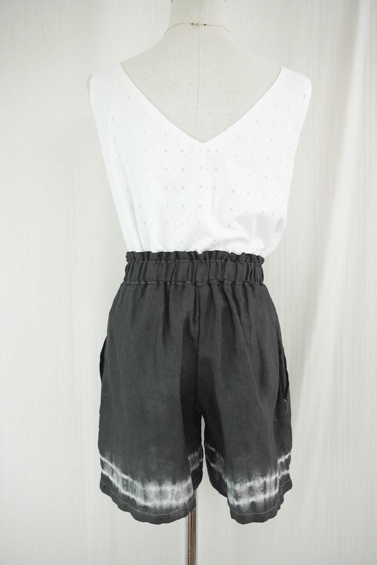 Japan Linen  Easy Shorts Black