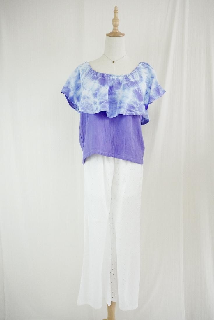 W-gauze Off shoulder top 