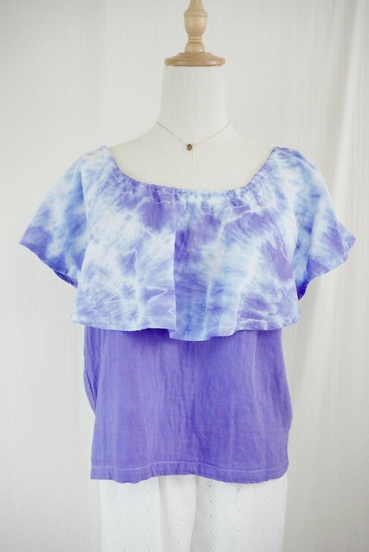 W-gauze Off shoulder top 
