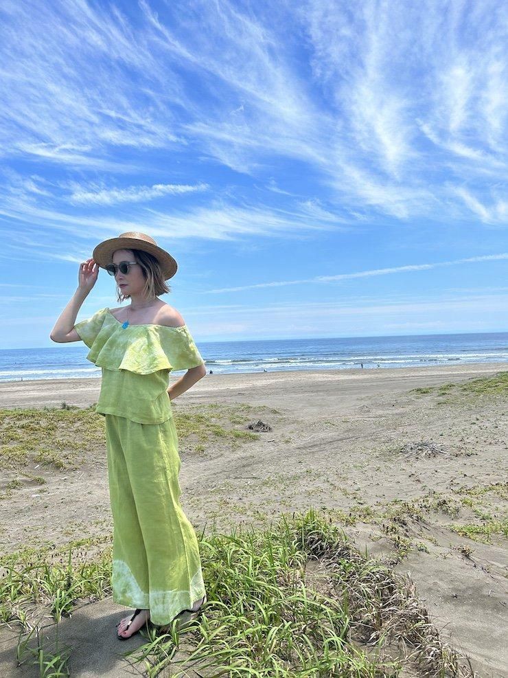 W-gauze Off shoulder top 