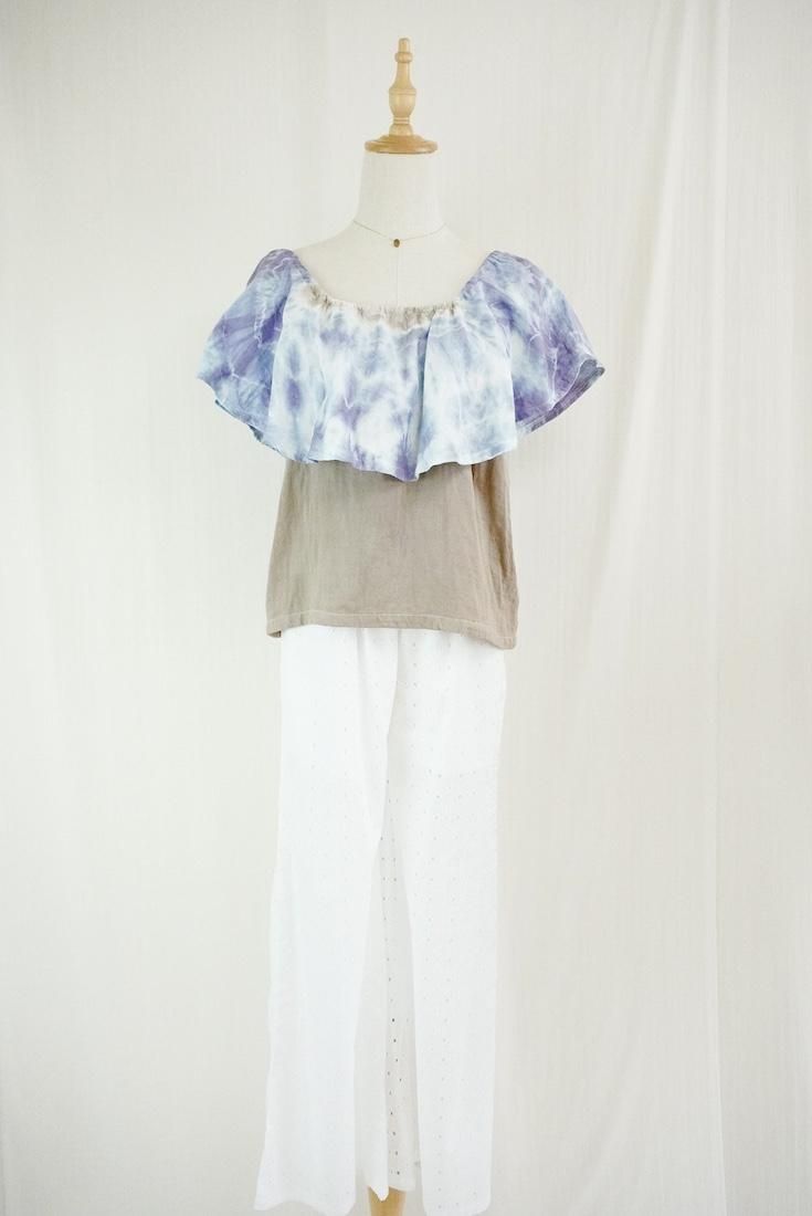 W-gauze Off shoulder top 