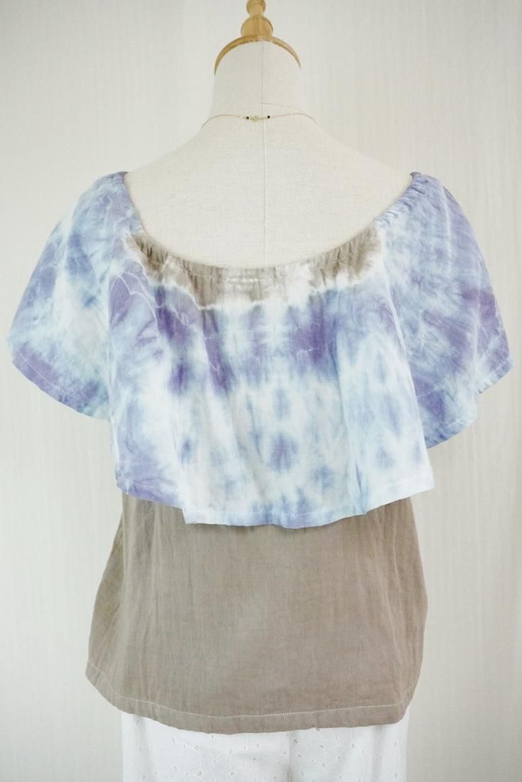 W-gauze Off shoulder top 