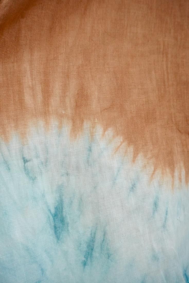 French Linen Long Rompers Terracotta x VintageBlue