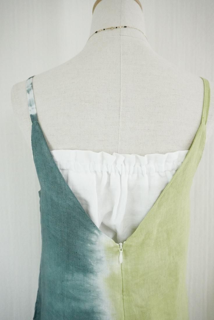 French Linen Long Rompers Ivy x Olive