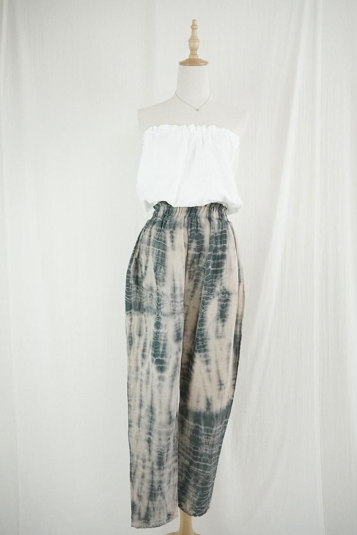 W gauze Lazy Pants Sandybeach x Black
