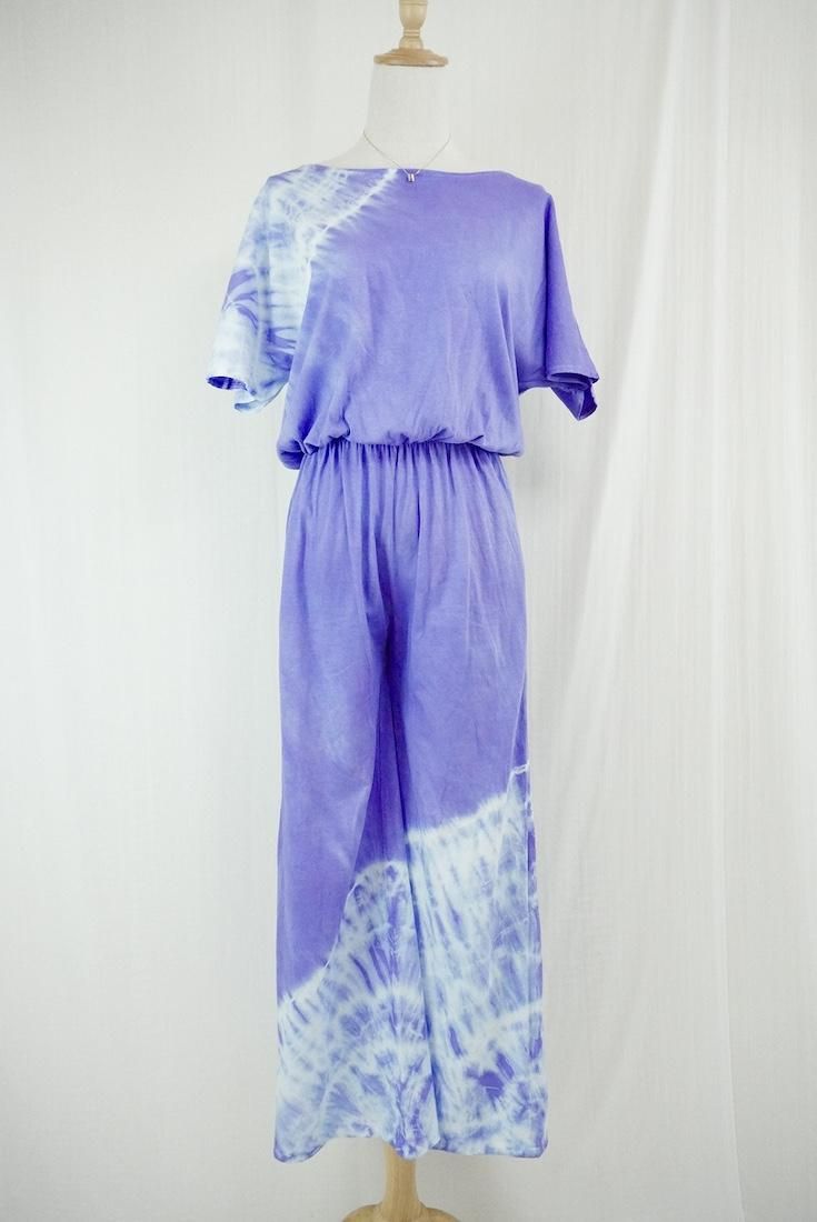 Cotton Tee in long pants Hydrangea