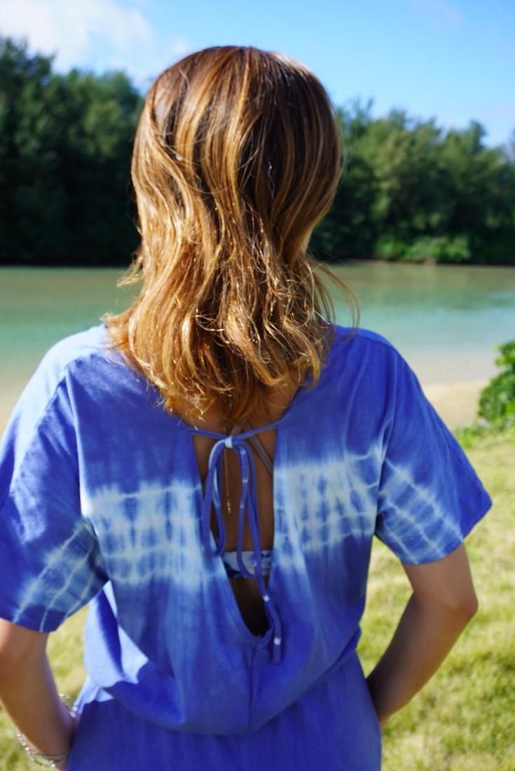 Cotton Tee in long pants Sandybeach x Greige 