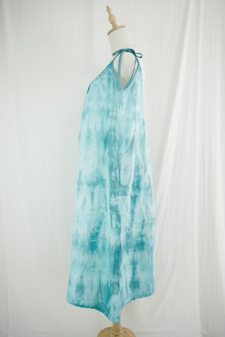 Japan Linen Ribbon camisole op Under the sea