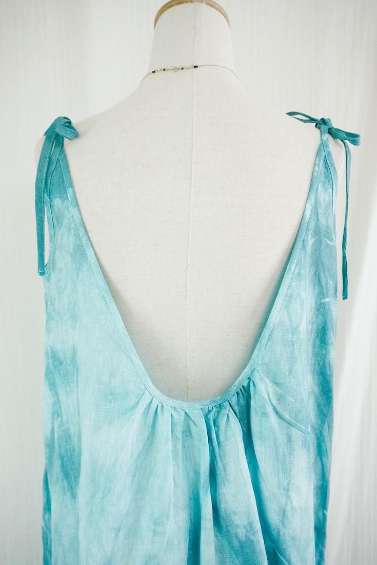 Japan Linen Ribbon camisole op Under the sea