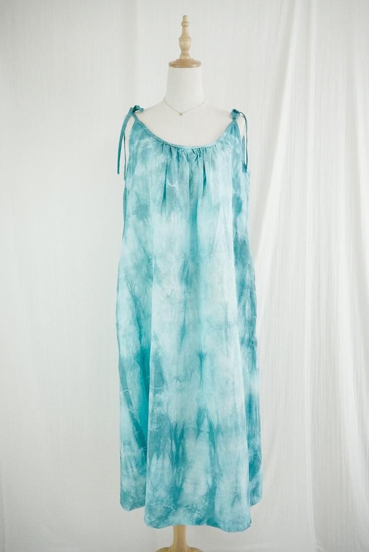 Japan Linen Ribbon camisole op Under the sea