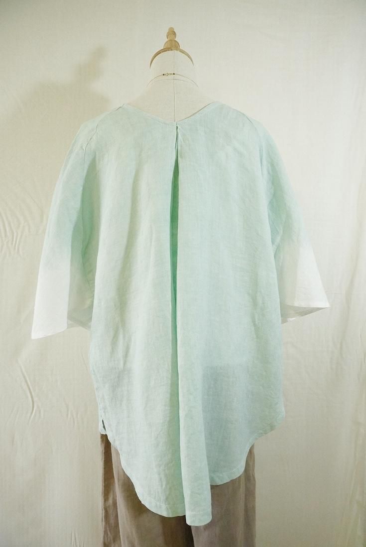 French Linen Flare Cardigan Sage