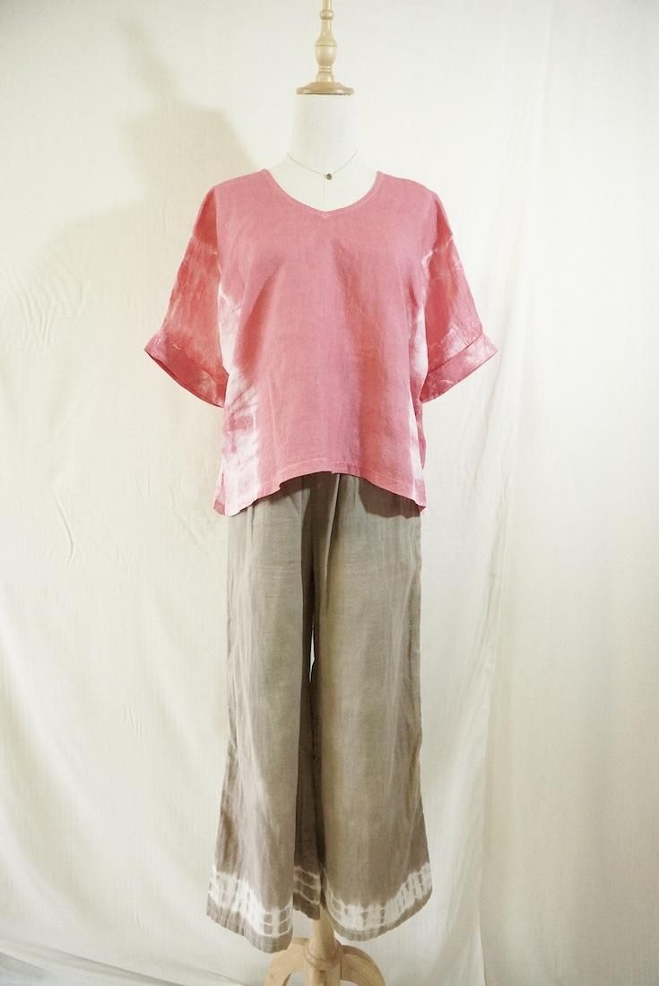 French Linen Relax Top Pink!Pink!Pink! 