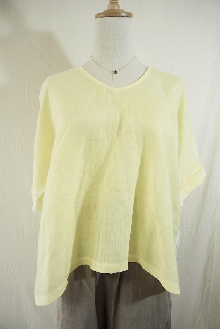 French Linen Relax Top Lemon