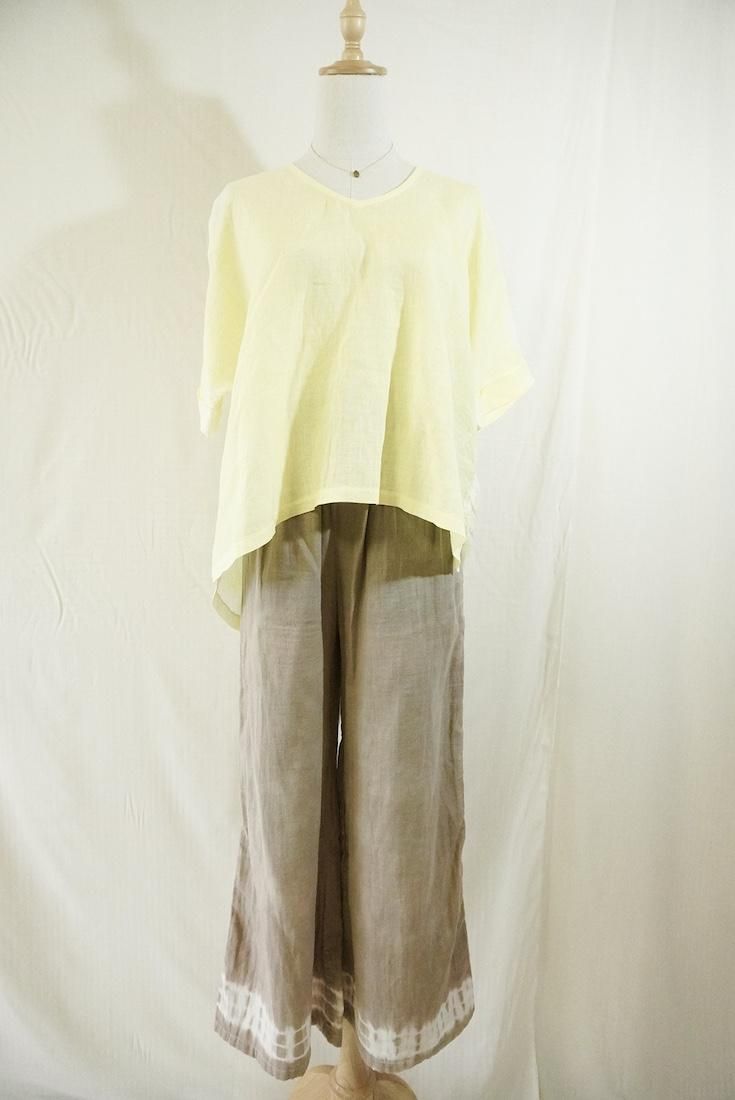 French Linen Relax Top Lemon