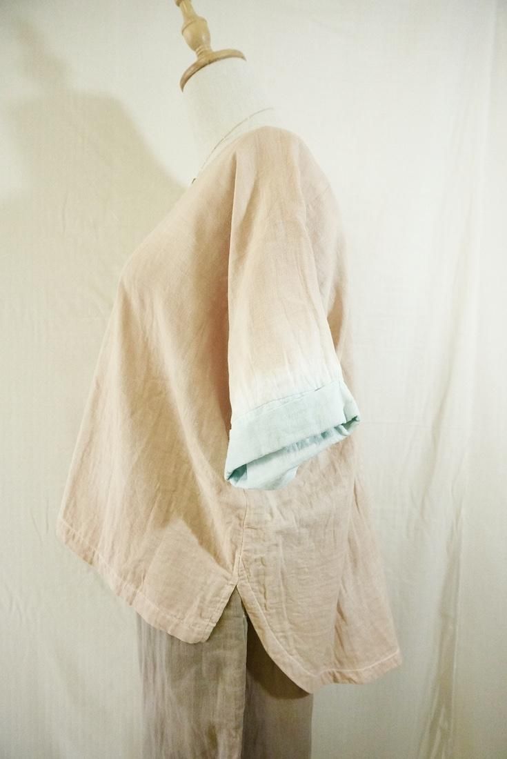 W-gauze Relax Top Sandybeach x Icemint