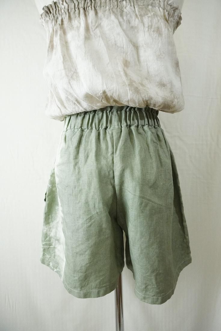 Japan Linen  Easy Shorts Greentea