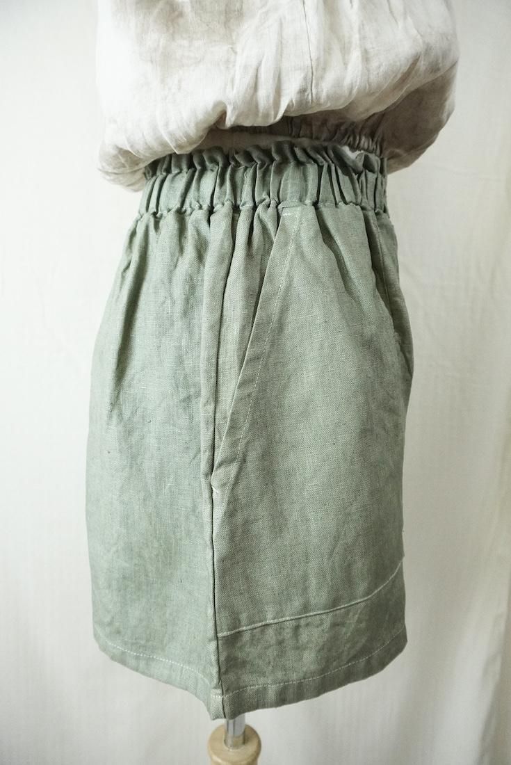 Japan Linen  Easy Shorts Greentea
