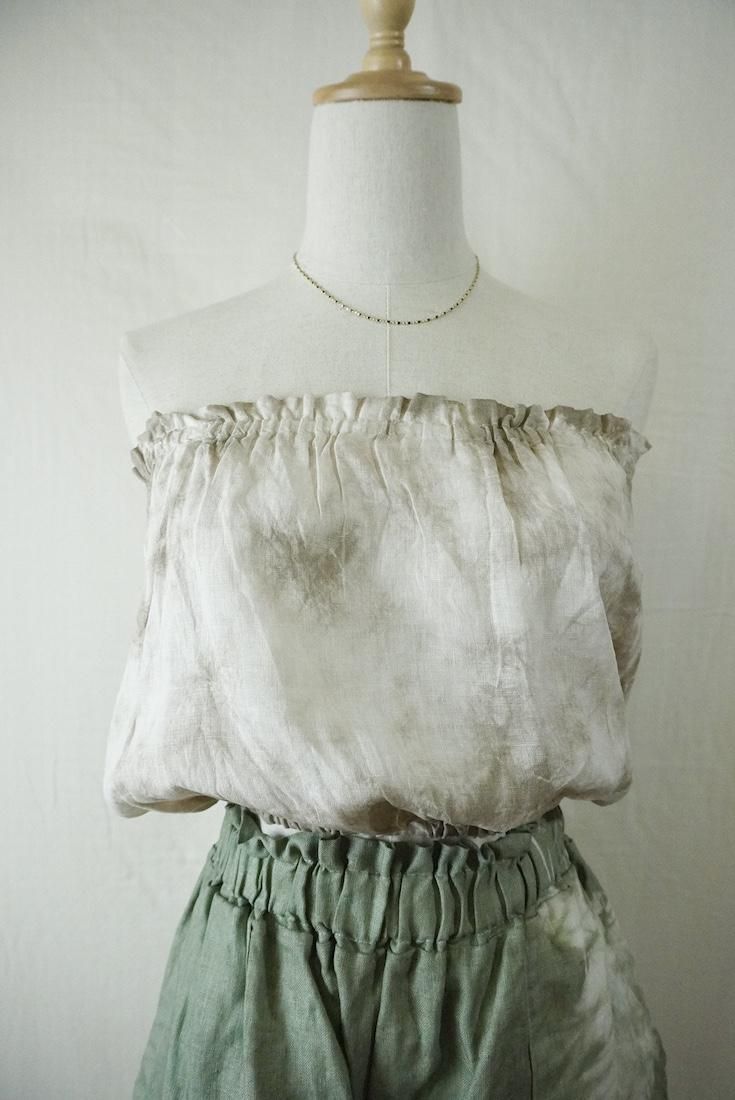 French Linen Short Bare top Greige