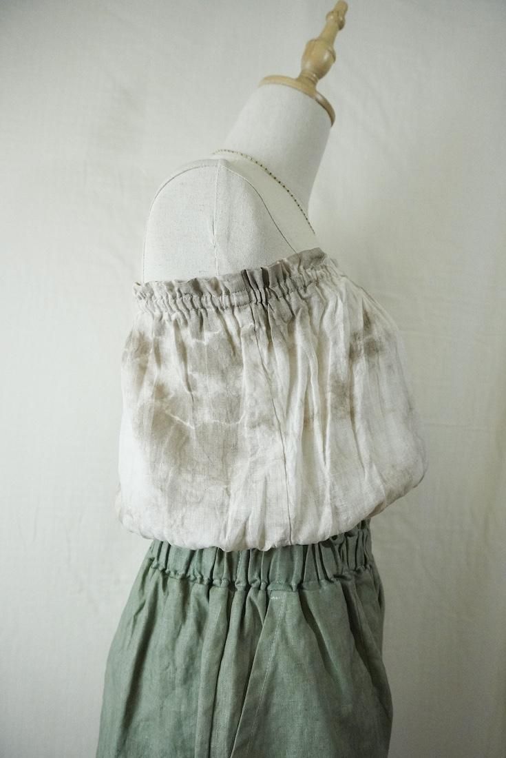 French Linen Short Bare top Greige