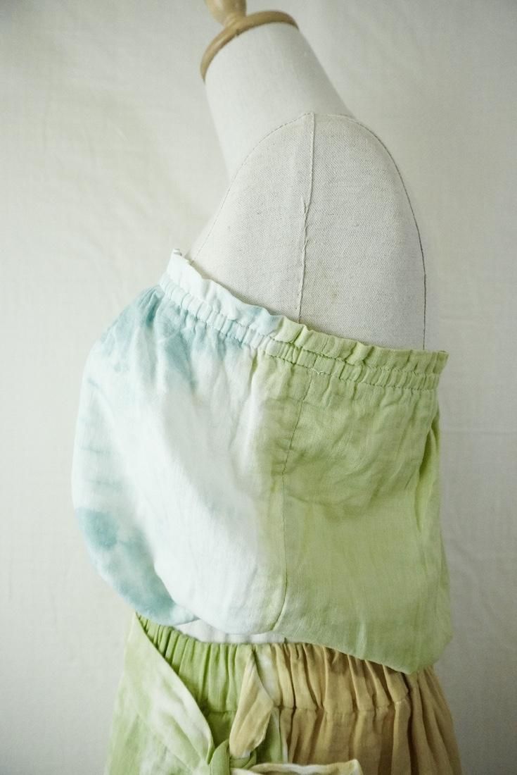 W-gauze Short Bare top Olive x IceMint