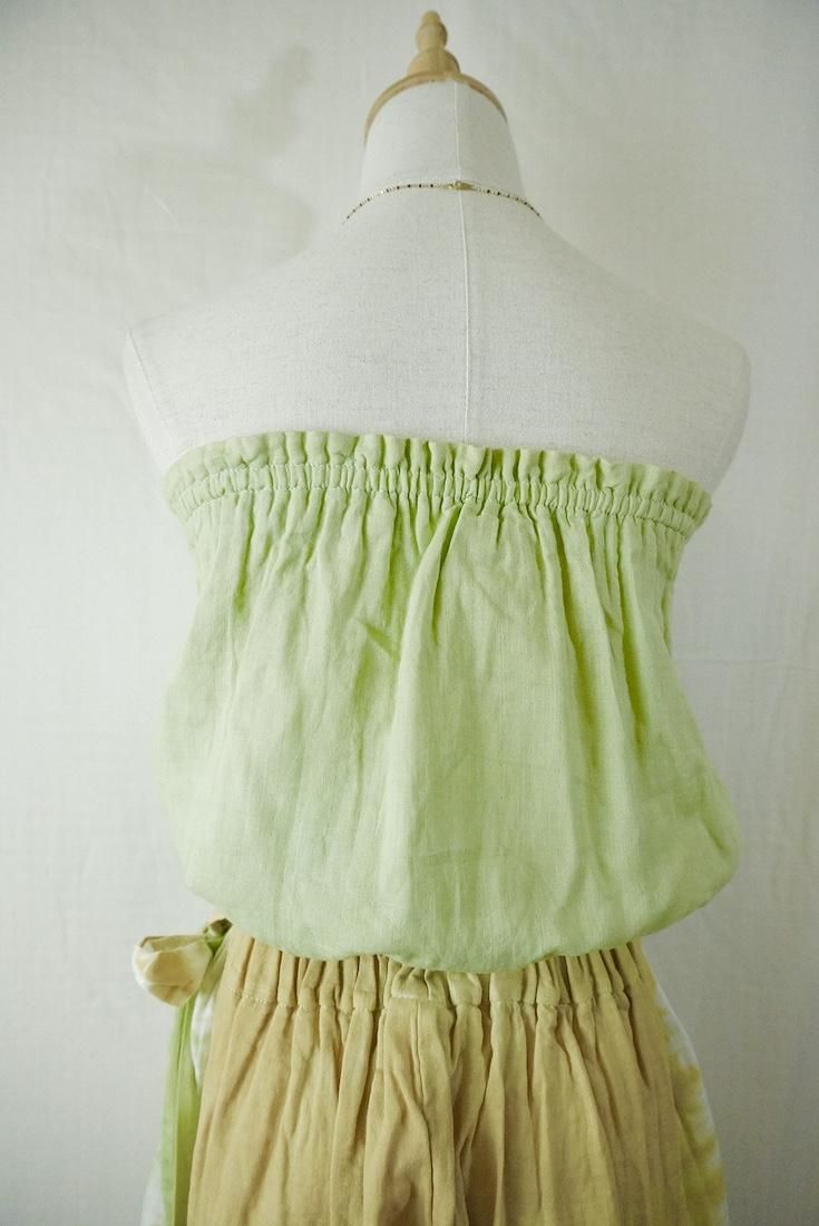 W-gauze Short Bare top Olive x IceMint