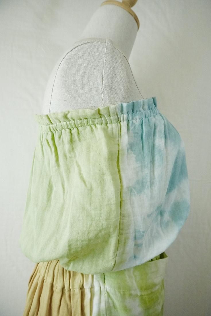 W-gauze Short Bare top Olive x IceMint