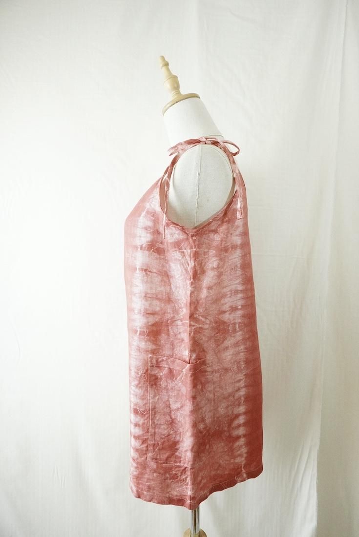 Japan Linen  Short Rompers  Burgundy
