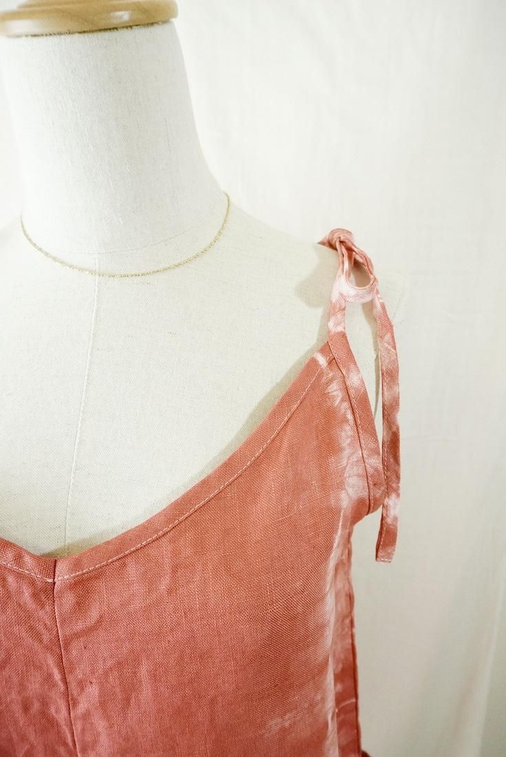 Japan Linen  Short Rompers  Burgundy