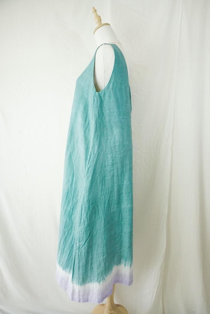 French Linen Back open op Deepgreen x Lilac