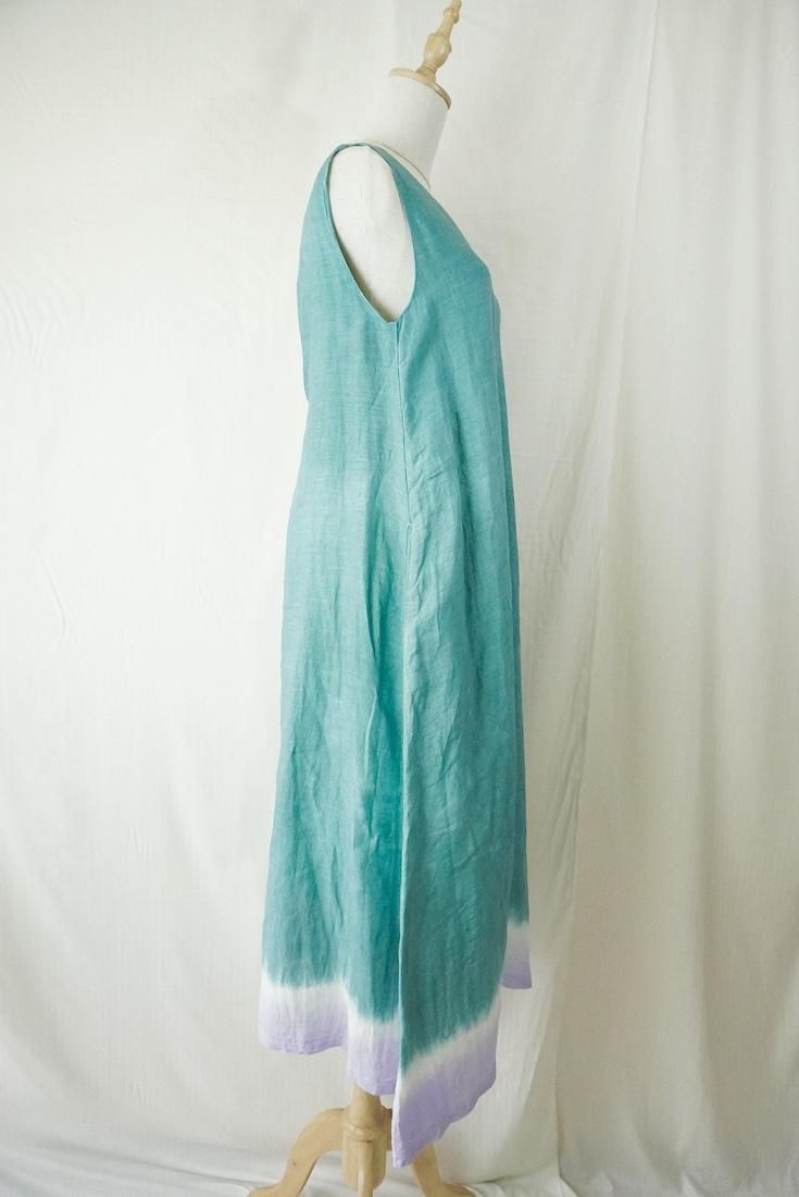 French Linen Back open op Deepgreen x Lilac