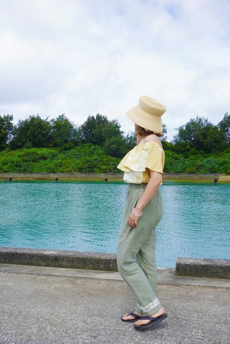 W-gauze Off shoulder top 