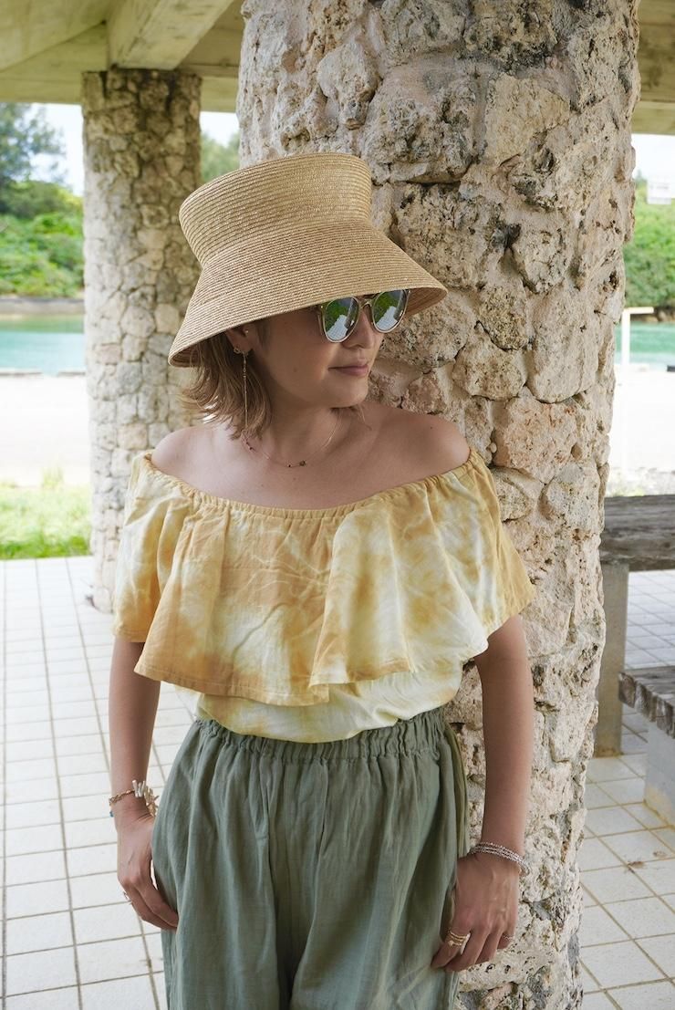 W-gauze Off shoulder top 