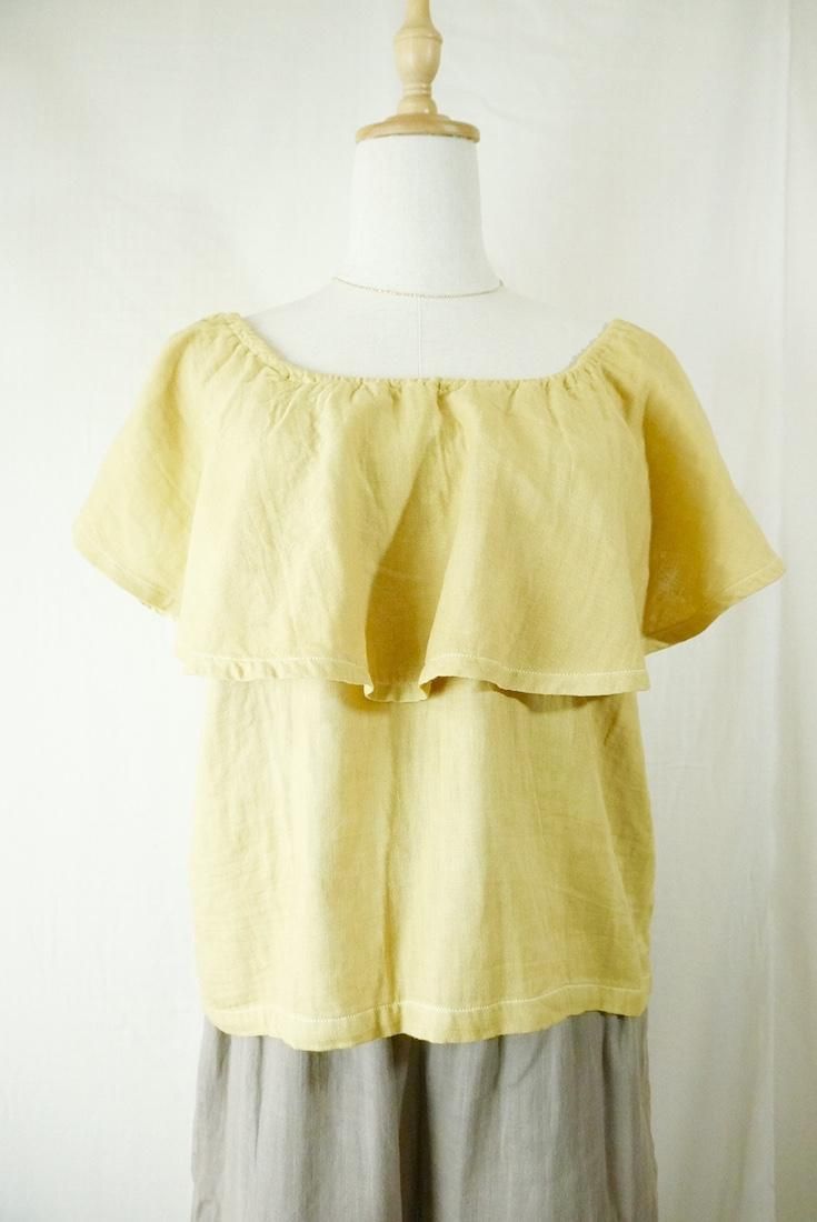 W-gauze Off shoulder top 