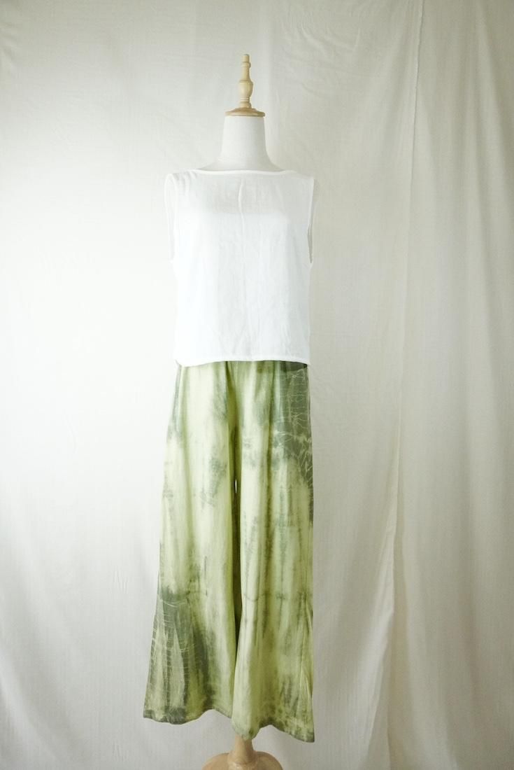 Cotton Relax Pants Olive x Greentea 